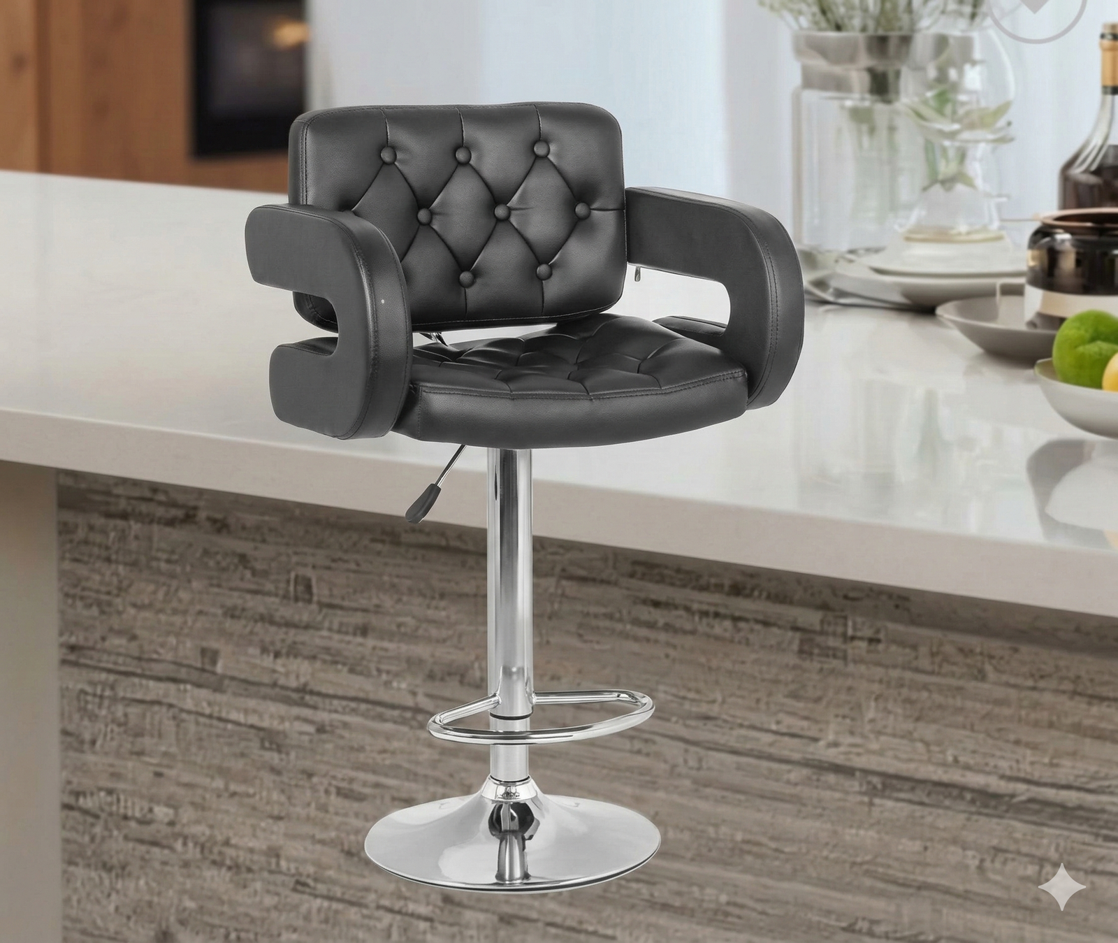 Gemini_Generated_Image_m5fd42m5fd42m5fd Solid Wood Ruff Tiled Woven Chair - Image 1
