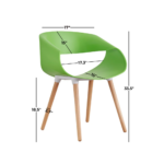 Modern Plastic Dining Chair - Image 2
