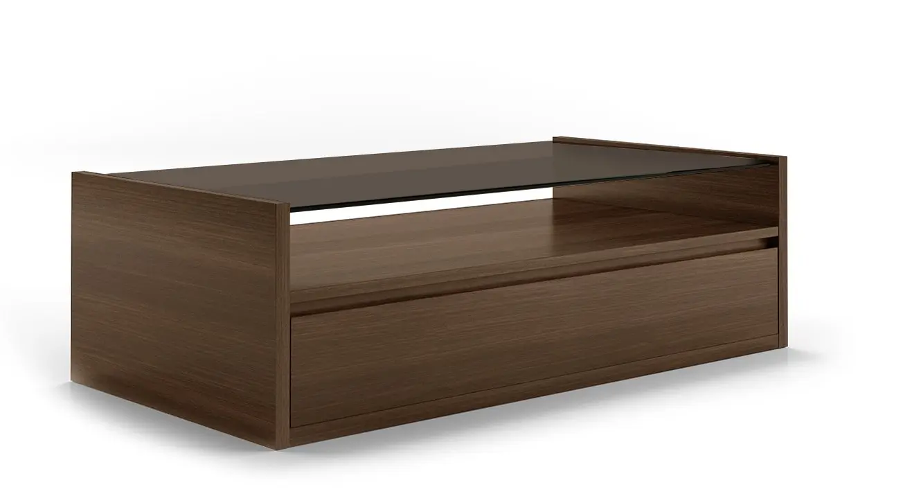 55 (1) Glass Top Coffee Table - Image 1