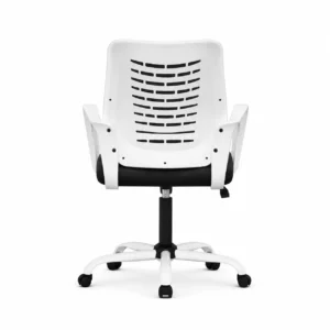 Snowline white office chair back view