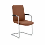 Brown Leather Cantilever Office Chair