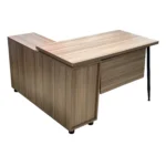 L Shaped Wooden Office Desk with Storage Drawers - Image 2