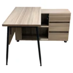 L Shaped Wooden Office Desk with Storage Drawers - Image 5