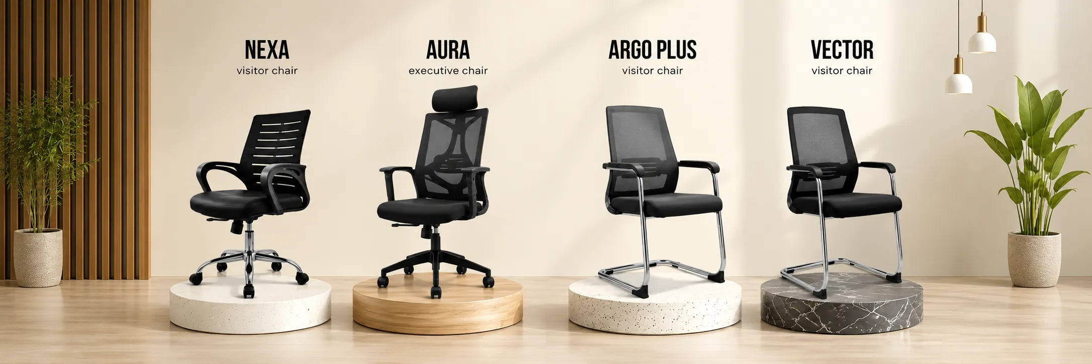 Modern Office Chair Showroom Banner