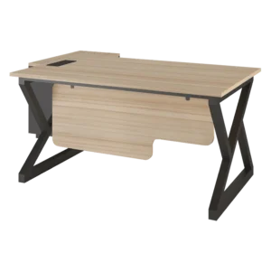 FusionEdge Office Desk with Side Rack for Modern Workspaces
