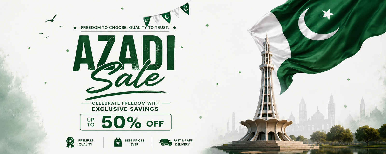 Pakistan Independence Day Azadi Sale Banner
