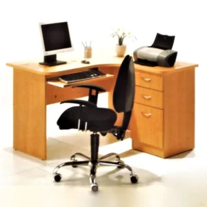 Nova Workstation office desk made from laminated sheet with PVC edging