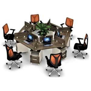 Luma Workstation modern office desk made from laminated sheet with PVC edging