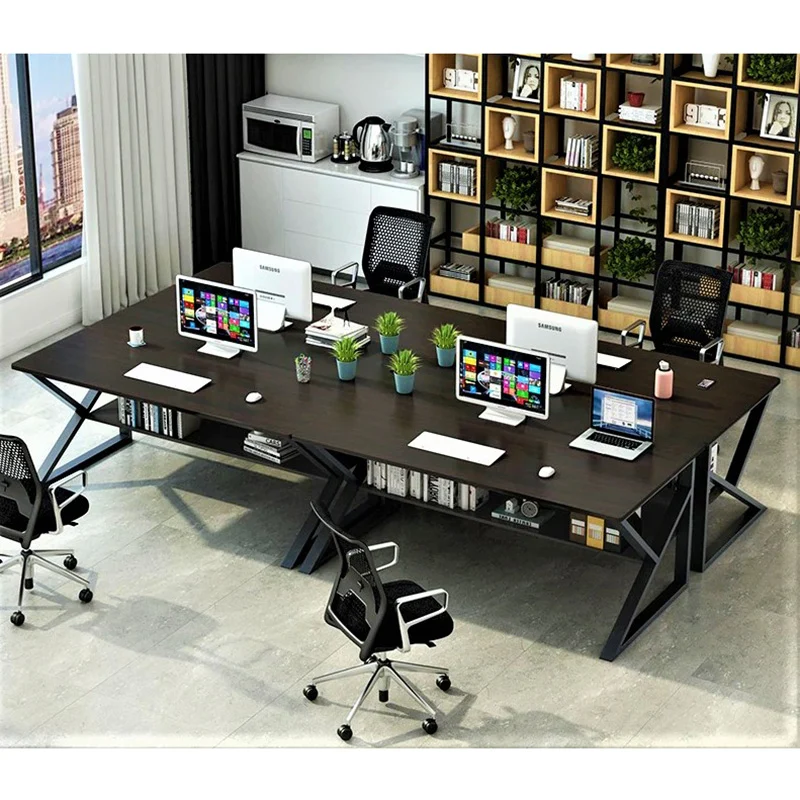 Crest Workstation modern office desk made from laminated sheet with PVC edging Crest Workstation modern office desk made from laminated sheet with PVC edging