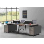 Caden Workstation modern office desk made from laminated sheet with PVC edging