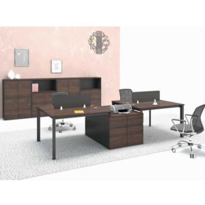 Veyron Workstation modern office desk made from laminated sheet with PVC edging