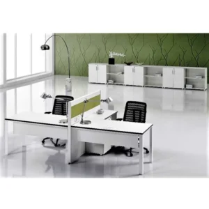 Veyra Workstation modern office desk made from laminated sheet with PVC edging
