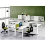 Caelan Workstation modern office desk made from laminated sheet with PVC edging