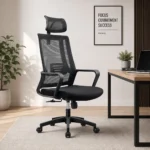 Ergonomic Black Mesh Office Chair with breathable backrest