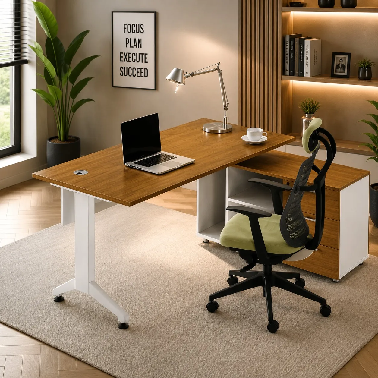 Nova Executive Workstation Nova Executive Workstation made from MDF sheet by Wood & Wood Lahore